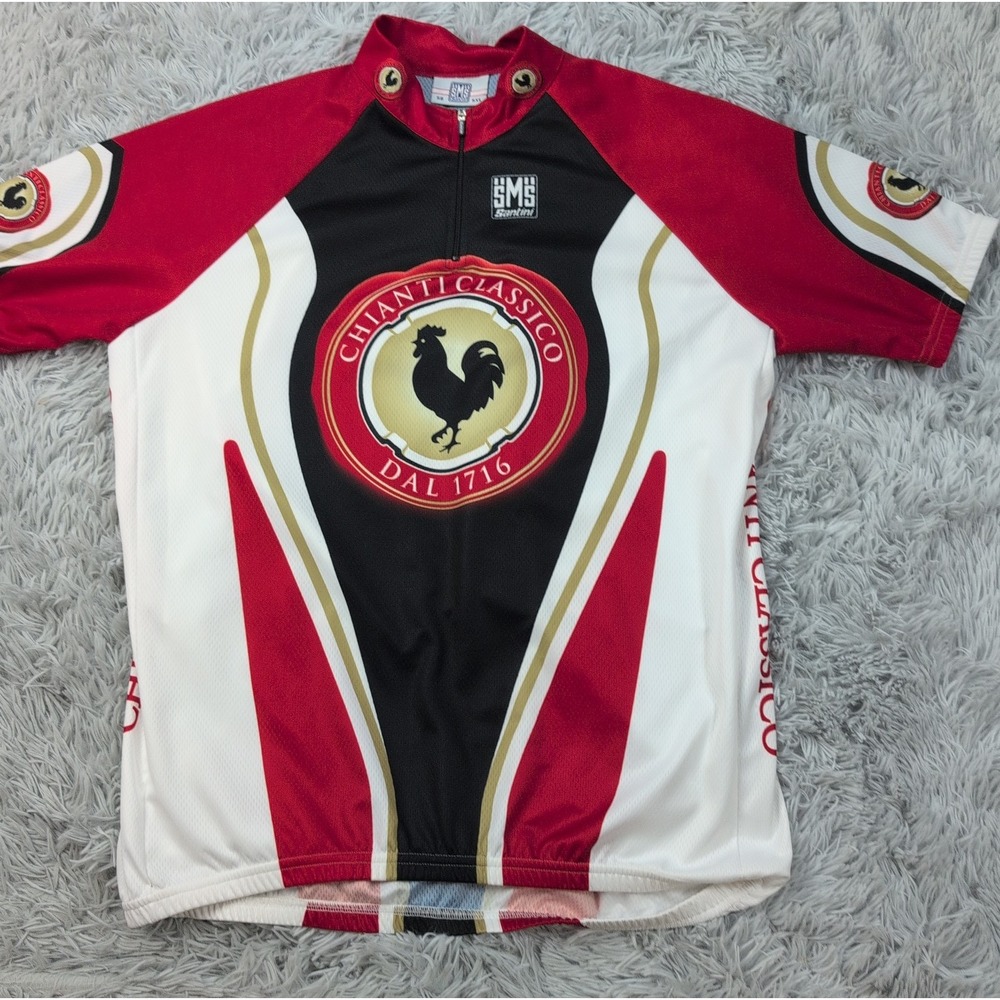 SMS Santini Chianti Classico Shirt Mens L Cycling Racing Quarter Zip Lightweight